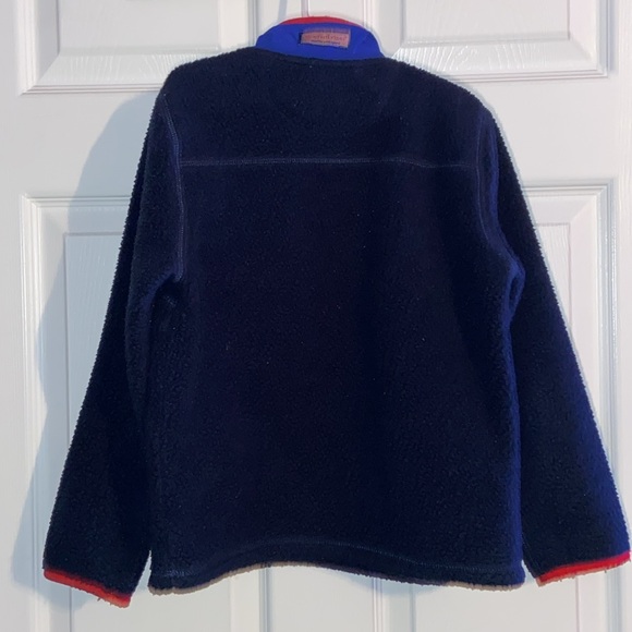 Vineyard Vines 1/2 Zip Sherpa Pullover Size 7 - Picture 3 of 4